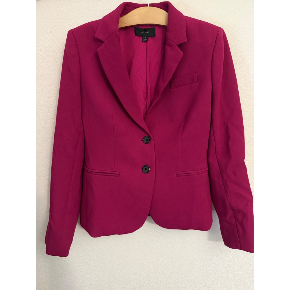 NEW J.Crew Pink 2-Button Stretch Blazer Suit Jacket Style M3639 Size 4